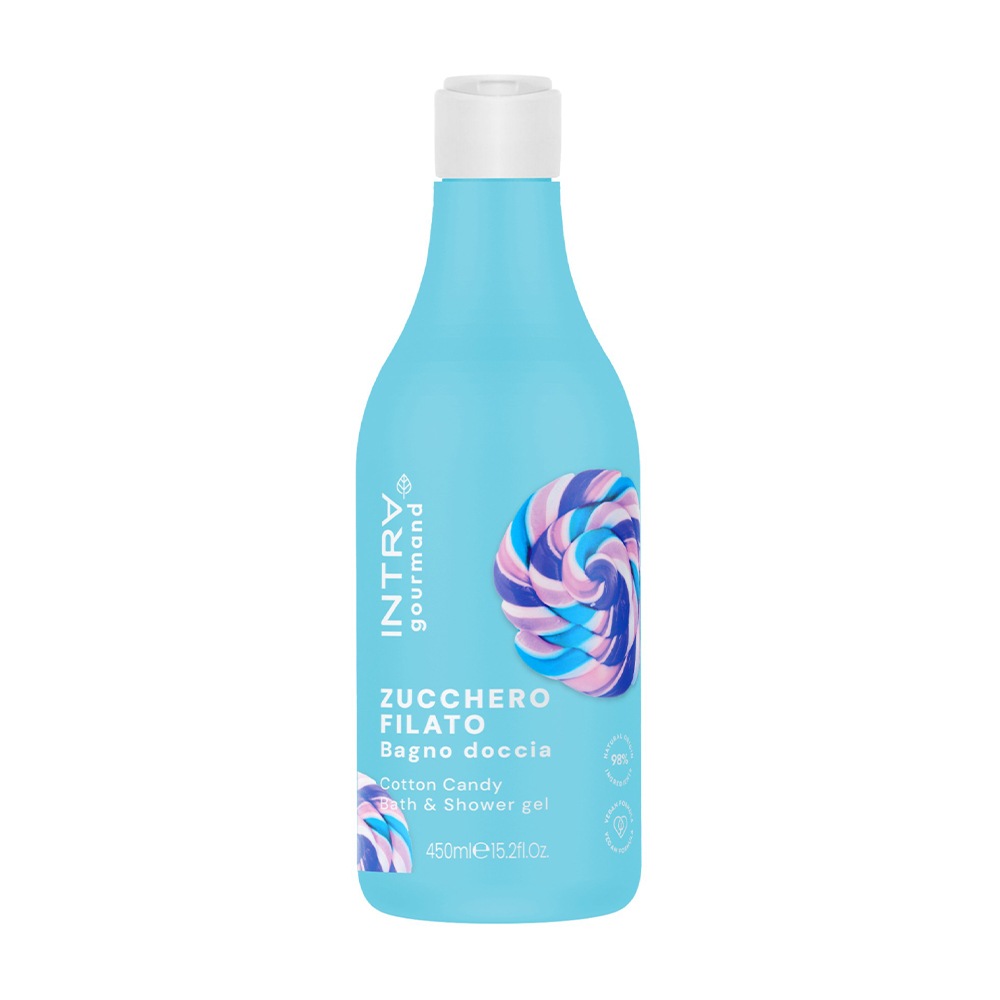 Гель-крем для душу та ванни Intra Cotton Candy Bath &amp; Shower Gel з ферментованим вівсом, 450 мл